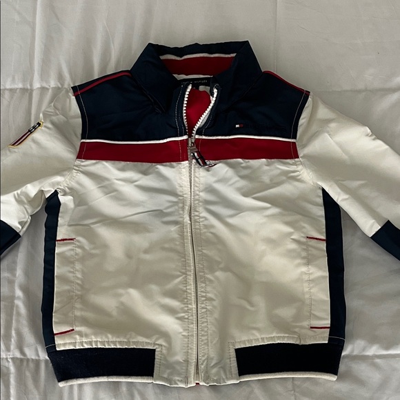 Tommy Hilfiger Navy and Red Zip-Up Jacket - Picture 1 of 7